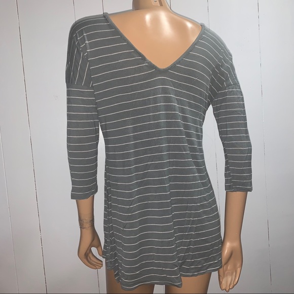 Green lightweight striped tunic - Picture 2 of 2